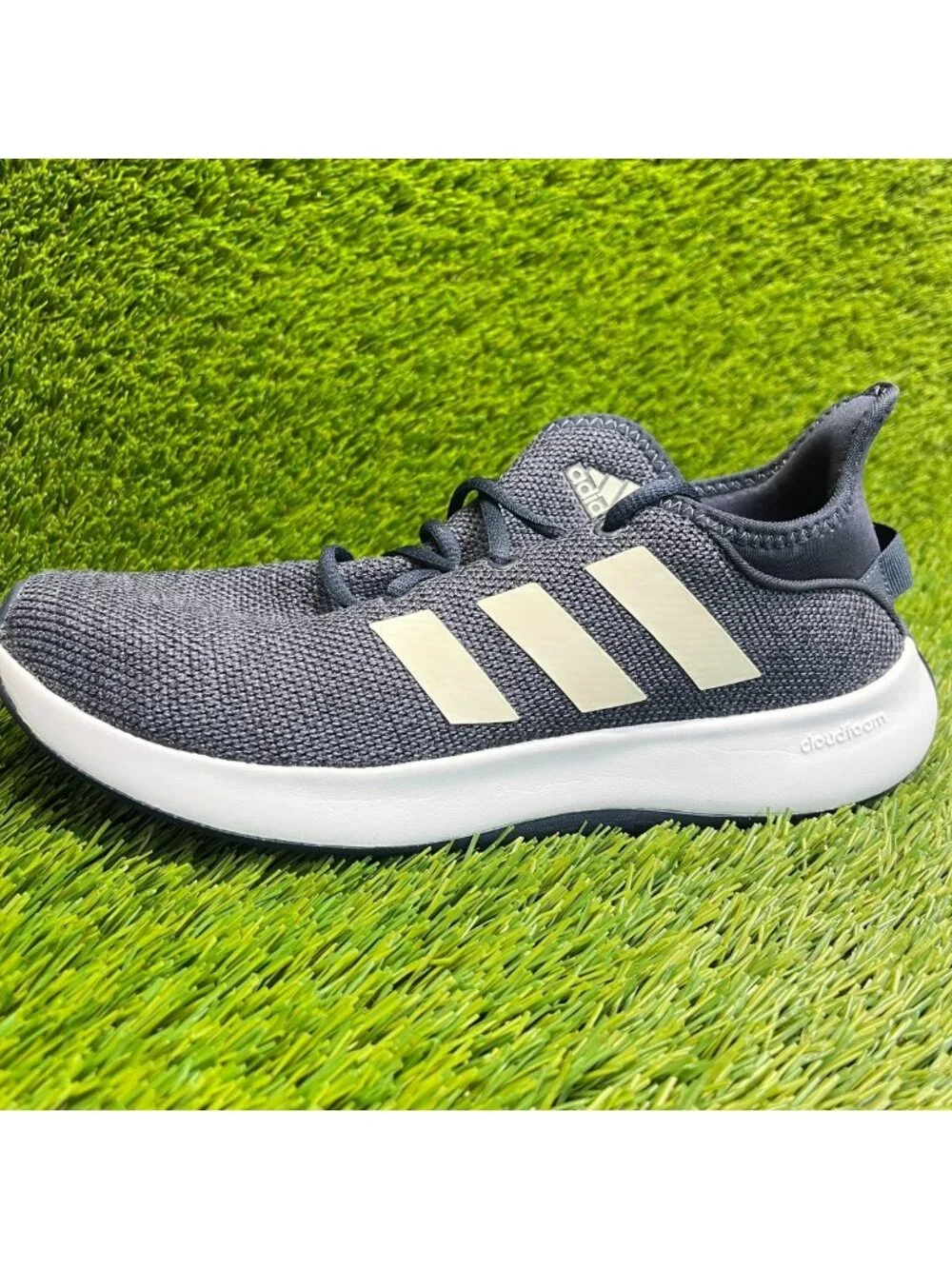 Adidas Cloudfoam Pure Womens Size 7 Blue White Athletic Running Shoes Sneakers
